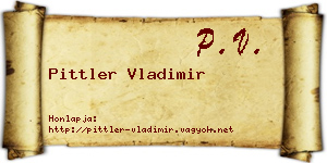 Pittler Vladimir névjegykártya